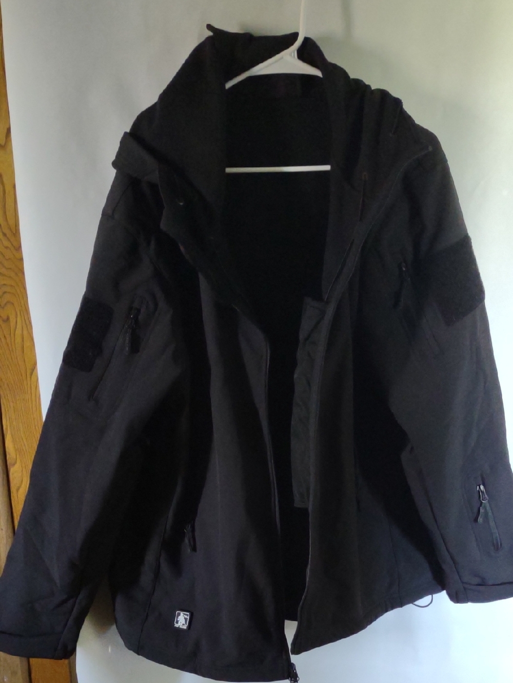 Free Solider Blk Fleece Lined Coat